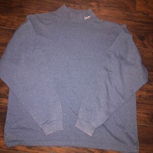 VINTAGE NO FEAR mock long sleeve Blue Sweater for Men SZ XL
